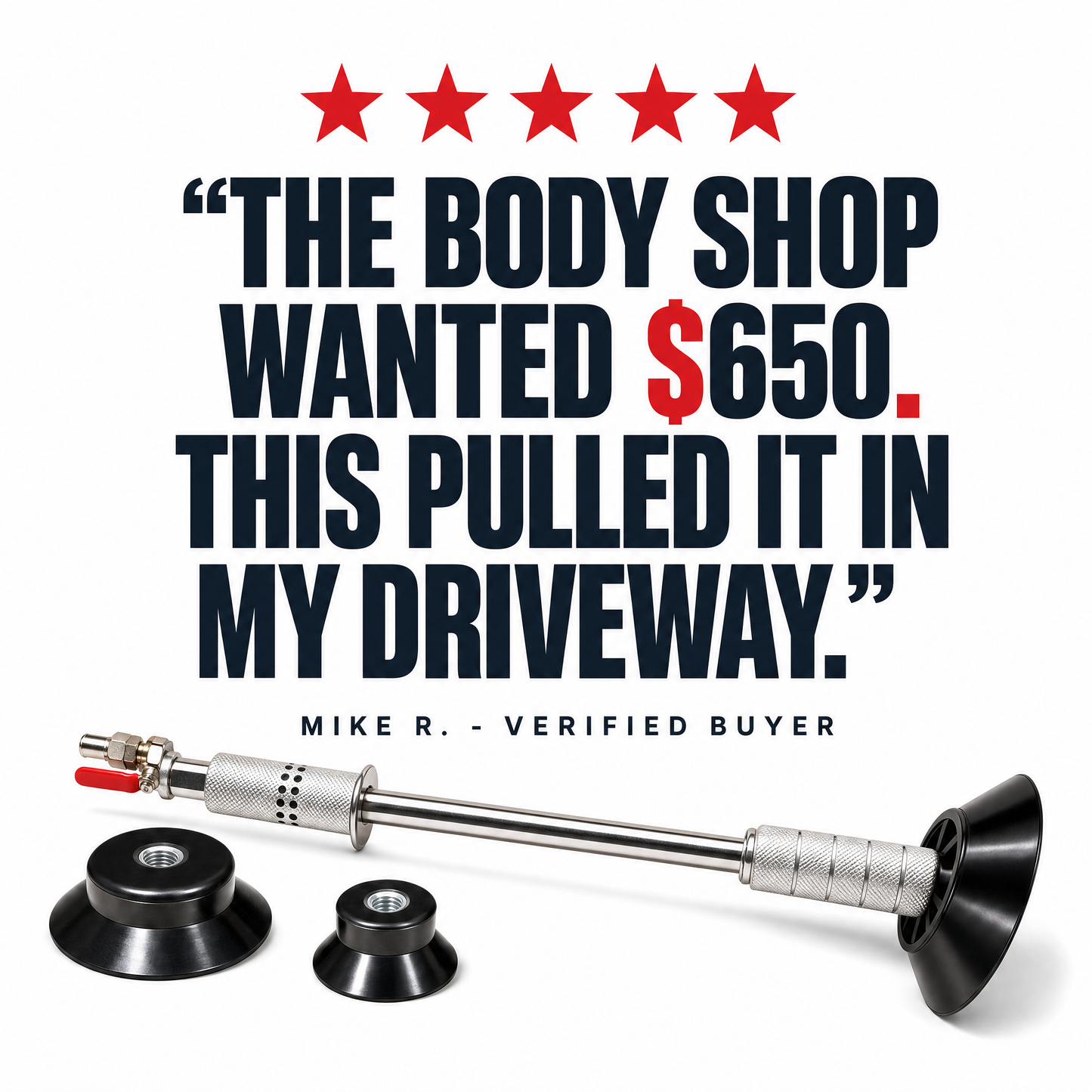 Customer review - the body shop wanted 650 dollars, this pulled it in my driveway