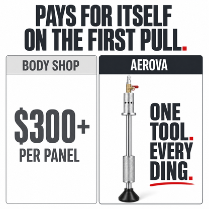 Pays for itself on the first pull - body shop 300 dollars per panel vs Aerova one tool